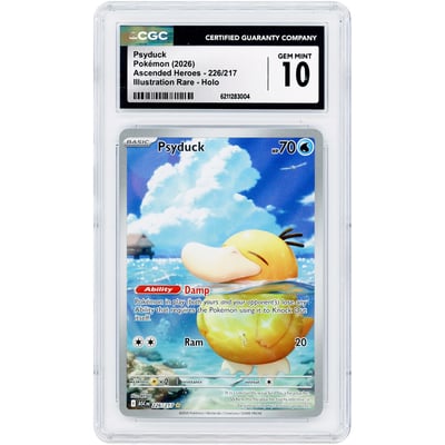 Psyduck 2026 Pokemon Ascended Heroes Illustration Rare #226 CGC Authenticated 10 Card