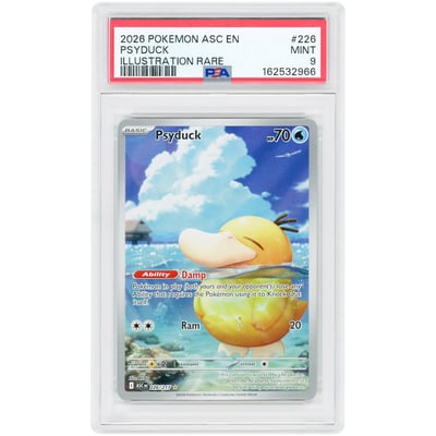 Psyduck 2026 Pokemon Ascended Heroes Illustration Rare #226 PSA Authenticated 9 Card