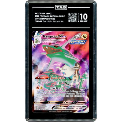 Rayquaza VMAX 2022 Pokemon Silver Tempest Trainer Gallery #TG20 TAG Authenticated 10 Card