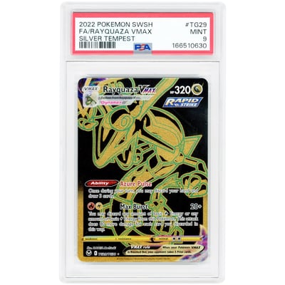 Rayquaza VMAX 2022 Pokemon Silver Tempest Trainer Gallery Secret Rare #TG29 PSA Authenticated 9 Card