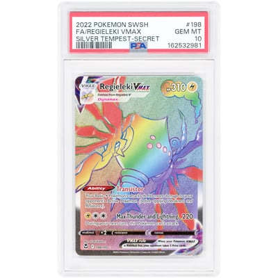 Regieleki VMAX 2022 Pokemon Silver Tempest Secret Rare #198 PSA Authenticated 10 Card