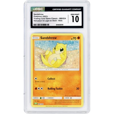 Sandshrew 2023 Pokemon Trading Card Game Classic Collection #8 CGC Authenticated 10 Card