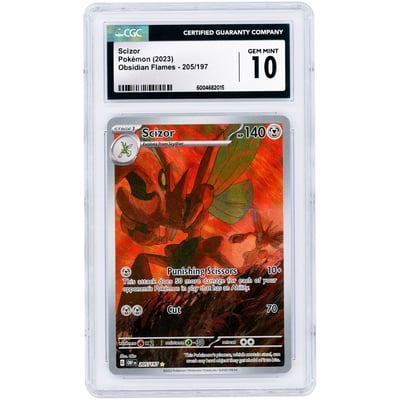 Scizor 2023 Pokemon Obsidian Flames Illustration Rare #205 CGC Authenticated 10 Card