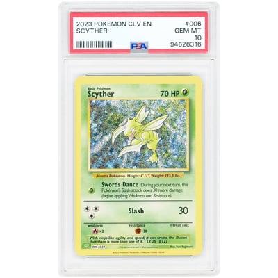 Scyther 2023 Pokemon Trading Card Game Classic Collection #6 PSA Authenticated 10 Card