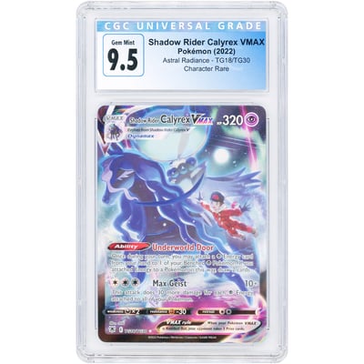 Shadow Rider Calyrex VMAX 2022 Pokemon Astral Radiance Character Rare #TG18 CGC Authenticated 9.5 Card