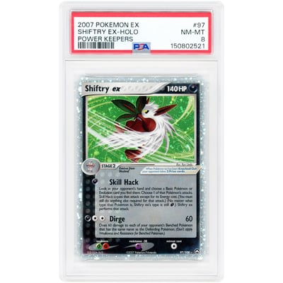 Shiftry ex 2007 Pokemon EX Power Keepers Ultra Rare #97 PSA Authenticated 8 Card
