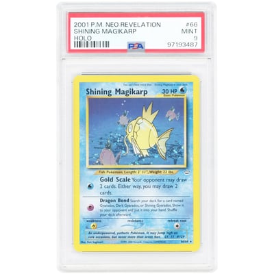 Shining Magikarp 2001 Pokemon Neo Revelation Secret Rare #66 PSA Authenticated 9 Card