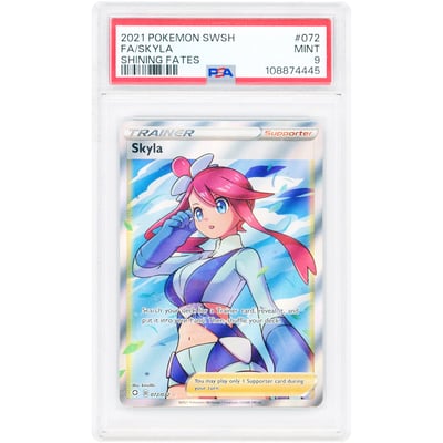 Skyla 2021 Pokemon Shining Fates Ultra Rare #72 PSA Authenticated 9 Card