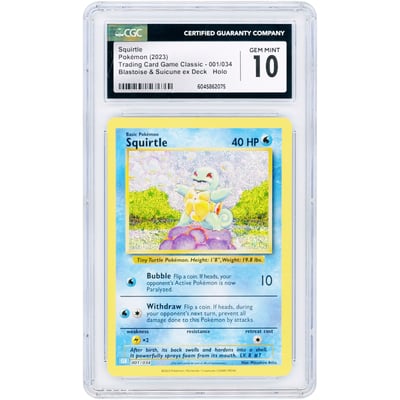 Squirtle 2023 Pokemon Trading Card Game Classic Classic Collection #1 CGC Authenticated 10 Card