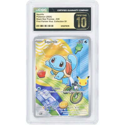 Squirtle 2026 Pokemon Mega Evolution Promo #39 CGC Authenticated Pristine 10 Card