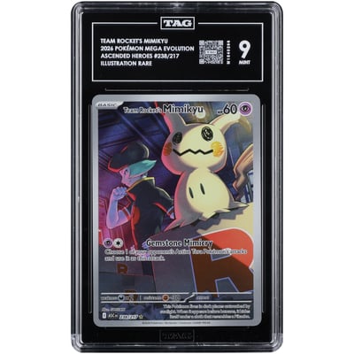 Team Rocket's Mimikyu 2026 Pokemon Ascended Heroes Illustration Rare #238 TAG Authenticated 9 Card