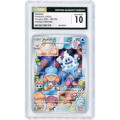 Vanillish 2024 Pokemon Holiday Calendar Stamped #190 CGC Authenticated 10 Card