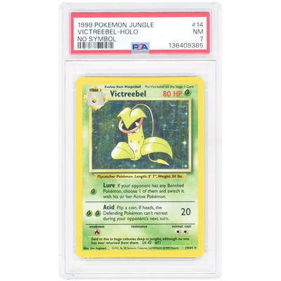 Victreebel 1999 Pokemon Jungle No Symbol #14 PSA Authenticated 7 Card
