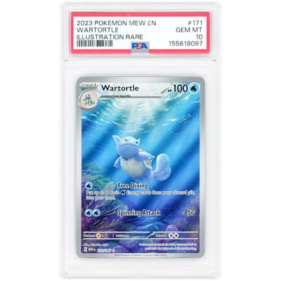 Wartortle 2023 Pokemon 151 Illustration Rare #171 PSA Authenticated 10 Card