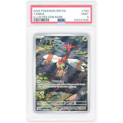 Yanma 2025 Pokemon Destined Rivals Illustration Rare #183 PSA Authenticated 9 Card