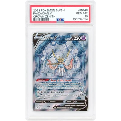 Zacian V 2023 Pokemon Crown Zenith Galarian Gallery #GG48 PSA Authenticated 10 Card