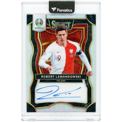 Robert Lewandowski Poland National Team Autographed 2020 Panini Select UEFA Euro Signatures #SI-RL Card 