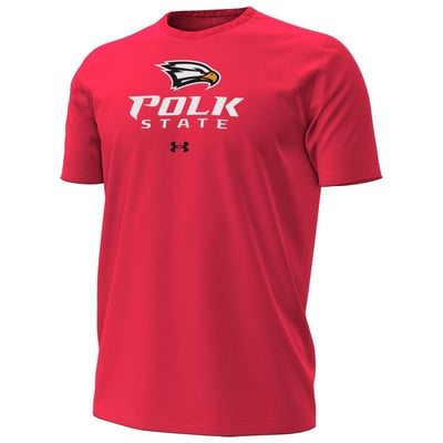  Polk State College Eagles Under Armour Primary Performance T-Shirt - Red