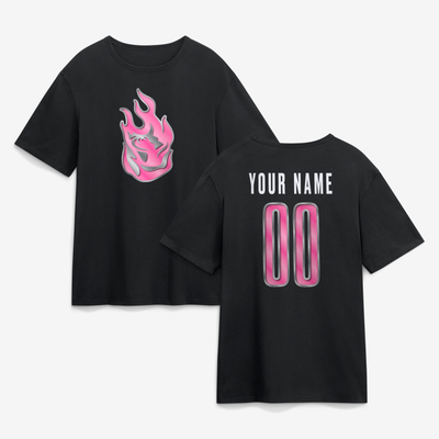 Portland Fire Big & Tall Forged Mascot Personalized Name & Number T-Shirt - Black