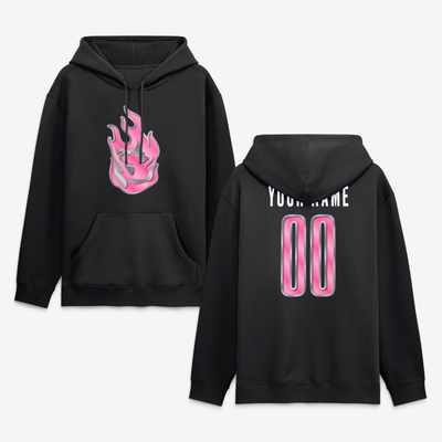 Portland Fire  Forged Mascot Personalized Name & Number Hoodie - Black