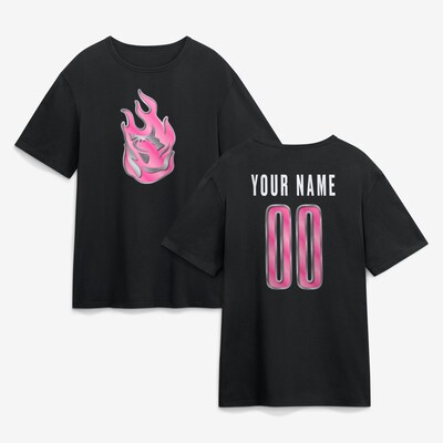 Portland Fire  Forged Mascot Personalized Name & Number T-Shirt - Black