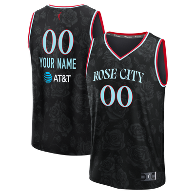 Portland Fire Fanatics Fast Break Custom Jersey - Rebel Edition - Black