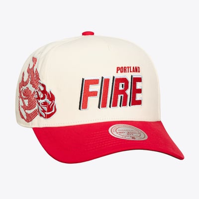 Portland Fire Mitchell & Ness Unisex Big Time Pro Crown Snapback Hat - Cream