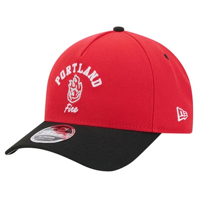 Portland Fire New Era Arch 9FORTY A-Frame M-Crown Adjustable Hat - Red/Black