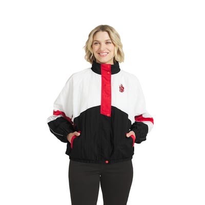 Portland Fire WEAR by Erin Andrews Women's Full-Zip Windbreaker - White/Black