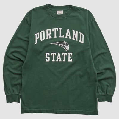 Portland State Vikings Cotton Exchange 2000s Long Sleeve T-shirt - Green - S by Fanatics Real Vintage