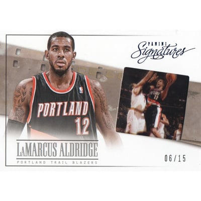 2013-14 Panini Signatures Film Blue #58 LaMarcus Aldridge