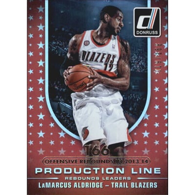 2014-15 Donruss Production Line Rebounds Stat Line Season #7 LaMarcus Aldridge/166