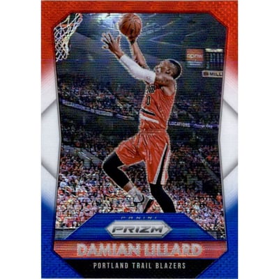 2015-16 Panini Prizm Prizms Red White Blue #179 Damian Lillard