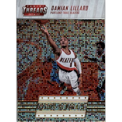 2016-17 Panini Threads Floor Generals Century Proof Dazzle #5 Damian Lillard