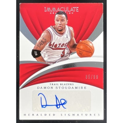 2017-18 Immaculate Collection Heralded #HS-DSM Damon Stoudamire Auto /99