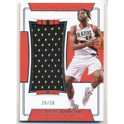 2017-18 Panini National Treasures Rookie Jumbo Materials #2 Caleb Swanigan