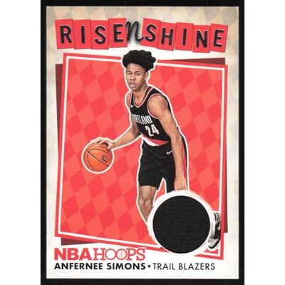 2018-19 Hoops Rise N Shine Memorabilia #24 Anfernee Simons