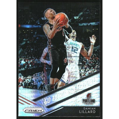 2018-19 Panini Prizm Go Hard or Go Home Prizms Hyper #13 Damian Lillard