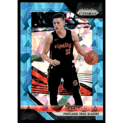 2018-19 Panini Prizm Prizms Blue Ice #141 Zach Collins