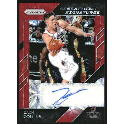 2018-19 Panini Prizm Sensational Signatures Prizms Choice #36 Zach Collins