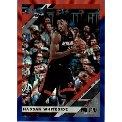 2019-20 Donruss Holo Red and Blue Laser #110 Hassan Whiteside