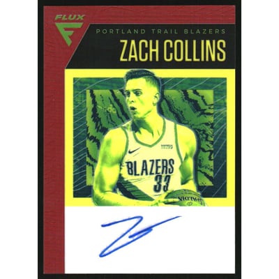2019-20 Panini Chronicles Flux Autographs Red #1 Zach Collins