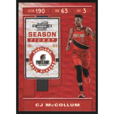 2019-20 Panini Contenders Optic Red Wave #40 CJ McCollum