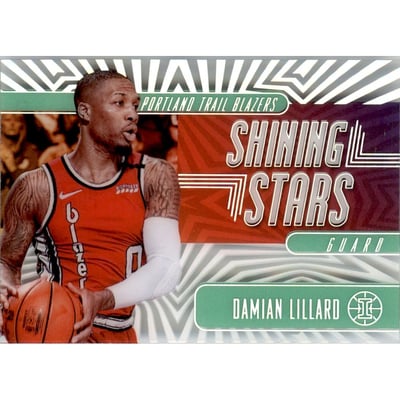 2019-20 Panini Illusions Shining Stars Emerald #14 Damian Lillard