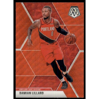 2019-20 Panini Mosaic Mosaic Red Wave #5 Damian Lillard