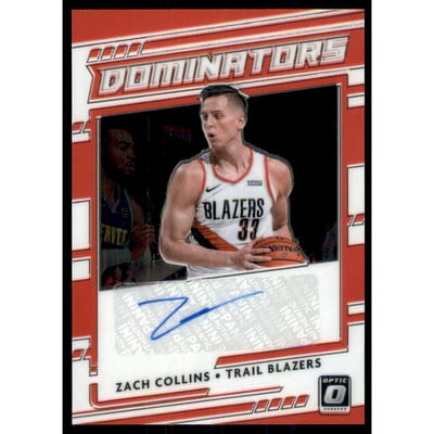 2020-21 Donruss Optic Dominators Signatures #7 Zach Collins/99