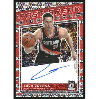 2020-21 Donruss Optic Fast Break Signatures #41 Zach Collins