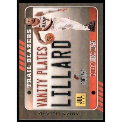 2020-21 Hoops Vanity Plates Holo #12 Damian Lillard