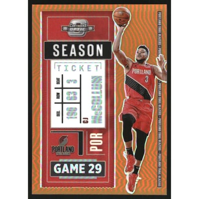 2020-21 Panini Contenders Optic Orange #59 CJ McCollum