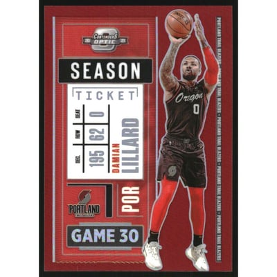 2020-21 Panini Contenders Optic Red #17 Damian Lillard